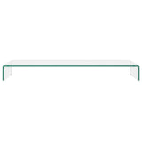 Vidaxl tv-meubel monitorverhoger transparant 110x30x13 cm glas