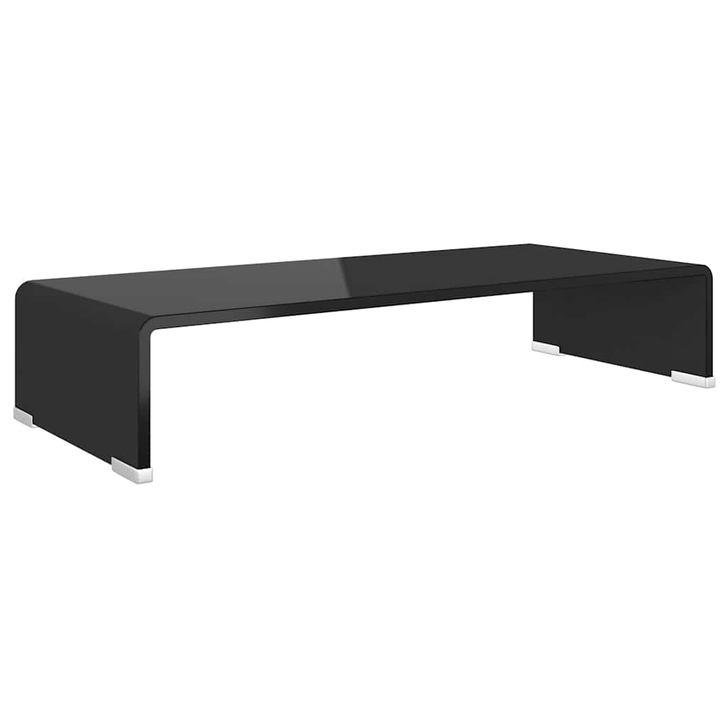 Vidaxl tv-meubel monitorverhoger zwart 60x25x11 cm glas