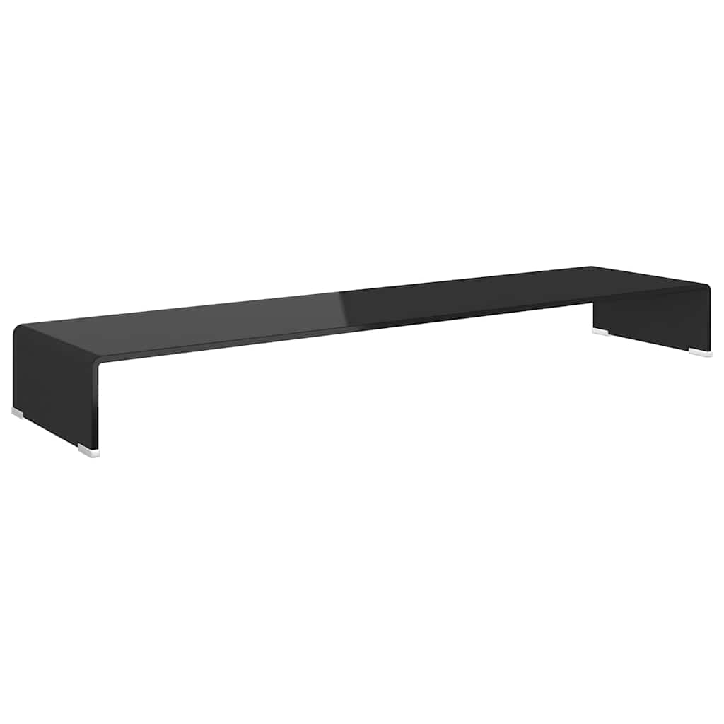 Vidaxl tv-meubel monitorverhoger zwart 120x30x13 cm glas