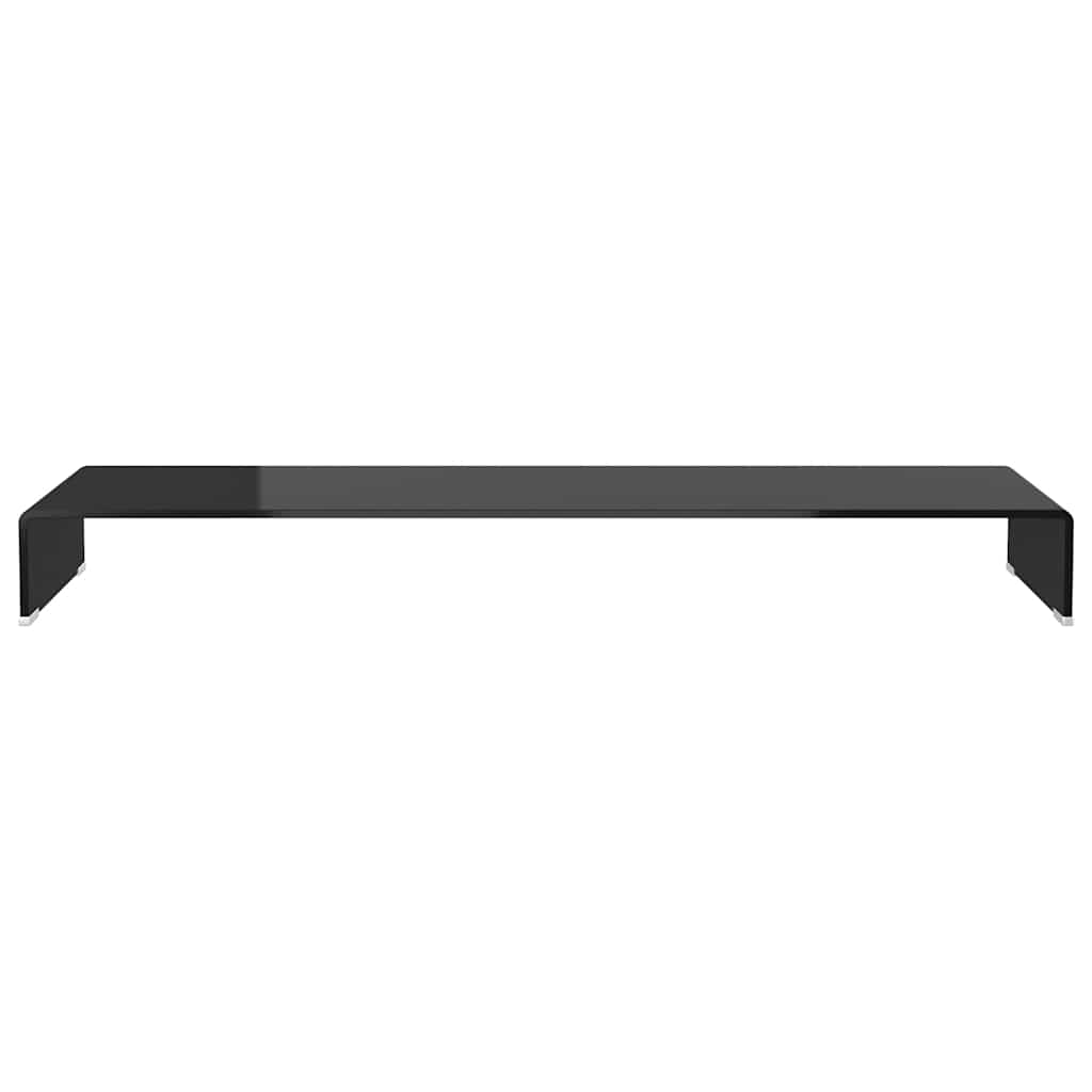 Vidaxl tv-meubel monitorverhoger zwart 120x30x13 cm glas