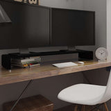 Vidaxl tv-meubel monitorverhoger zwart 120x30x13 cm glas