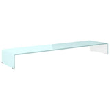 Vidaxl tv-meubel monitorverhoger 120x30x13 cm glas groen