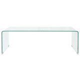 Vidaxl salontafel 98x45x30 cm gehard glas transparant