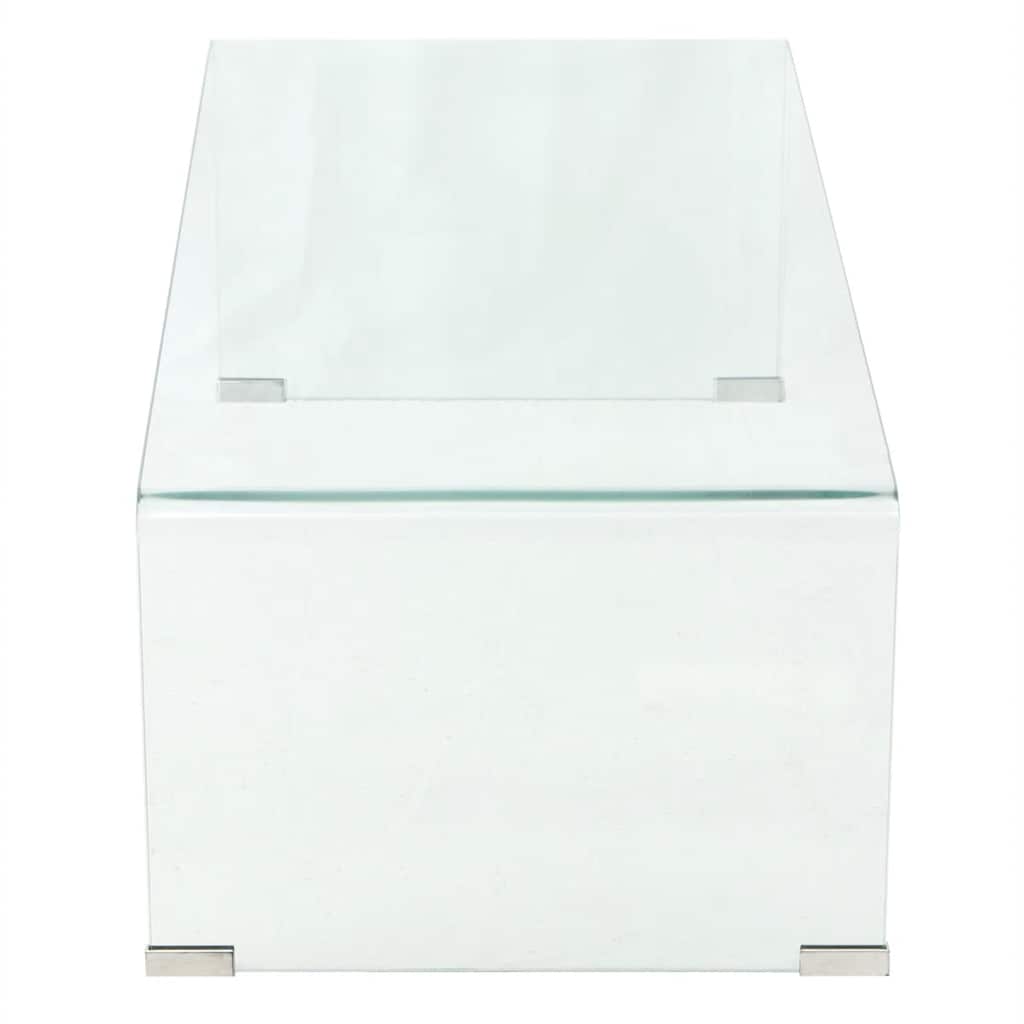 Vidaxl salontafel 98x45x30 cm gehard glas transparant