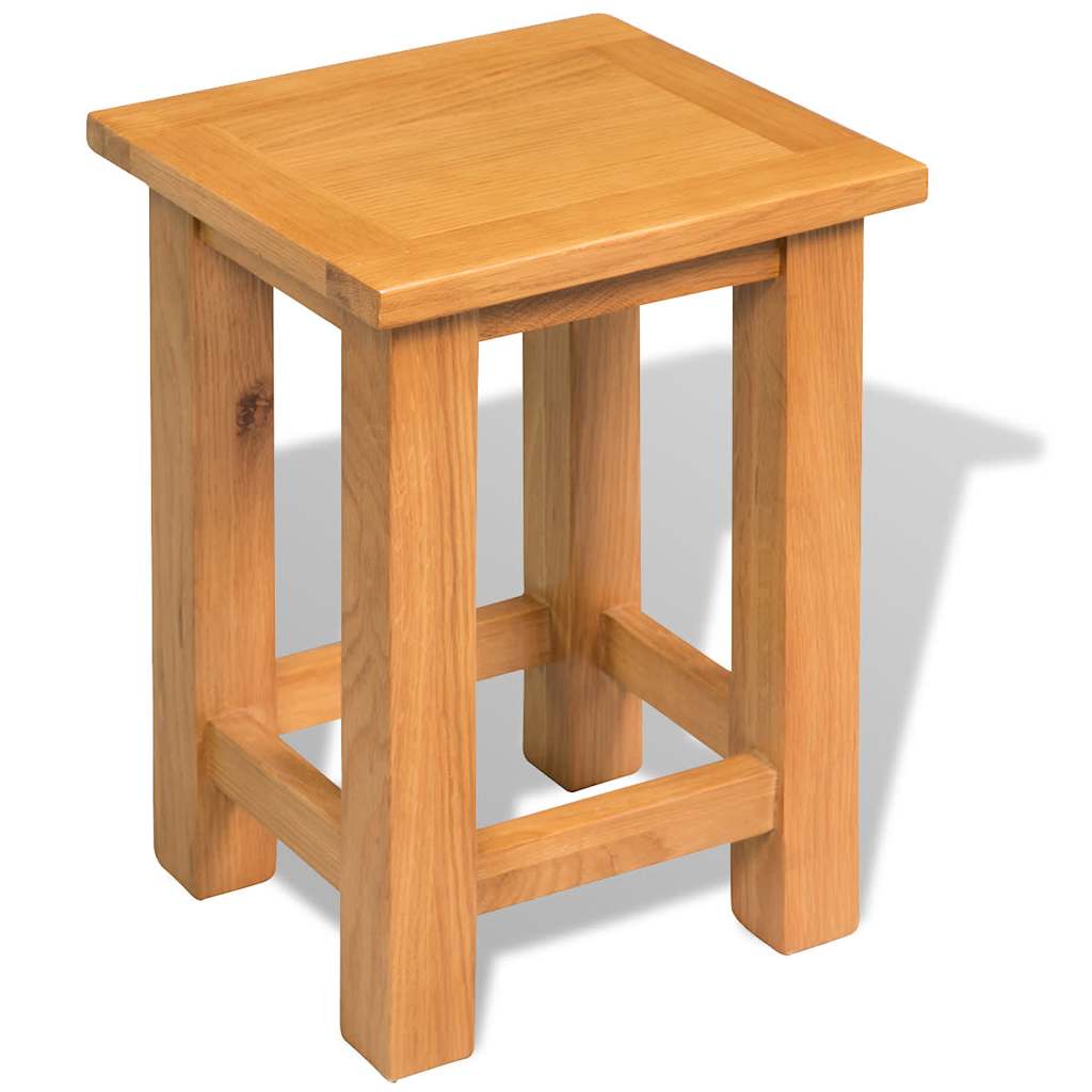Vidaxl bijzettafel 27x24x37 cm massief eikenhout