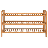 Vidaxl shoe rack with 3 shelves 100x27x60 cm solid oak