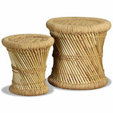 Vidaxl krukken 2 st bamboe en jute