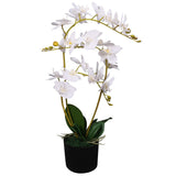 Vidaxl Orchid per piante artificiali con pentola bianca da 65 cm