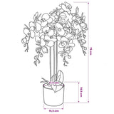 Vidaxl kunstplant met pot orchidee 75 cm wit