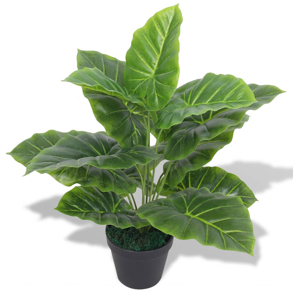 Vidaxl kunst taro plant met pot 45 cm groen