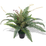 Vidaxl kunst varen plant met pot 60 cm groen