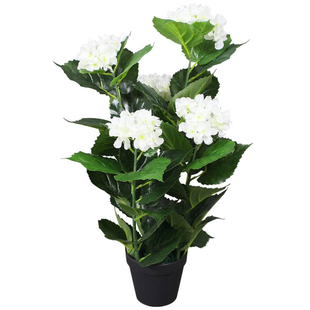 Planta de vidaxl art hortensia con maceta de 60 cm blanco