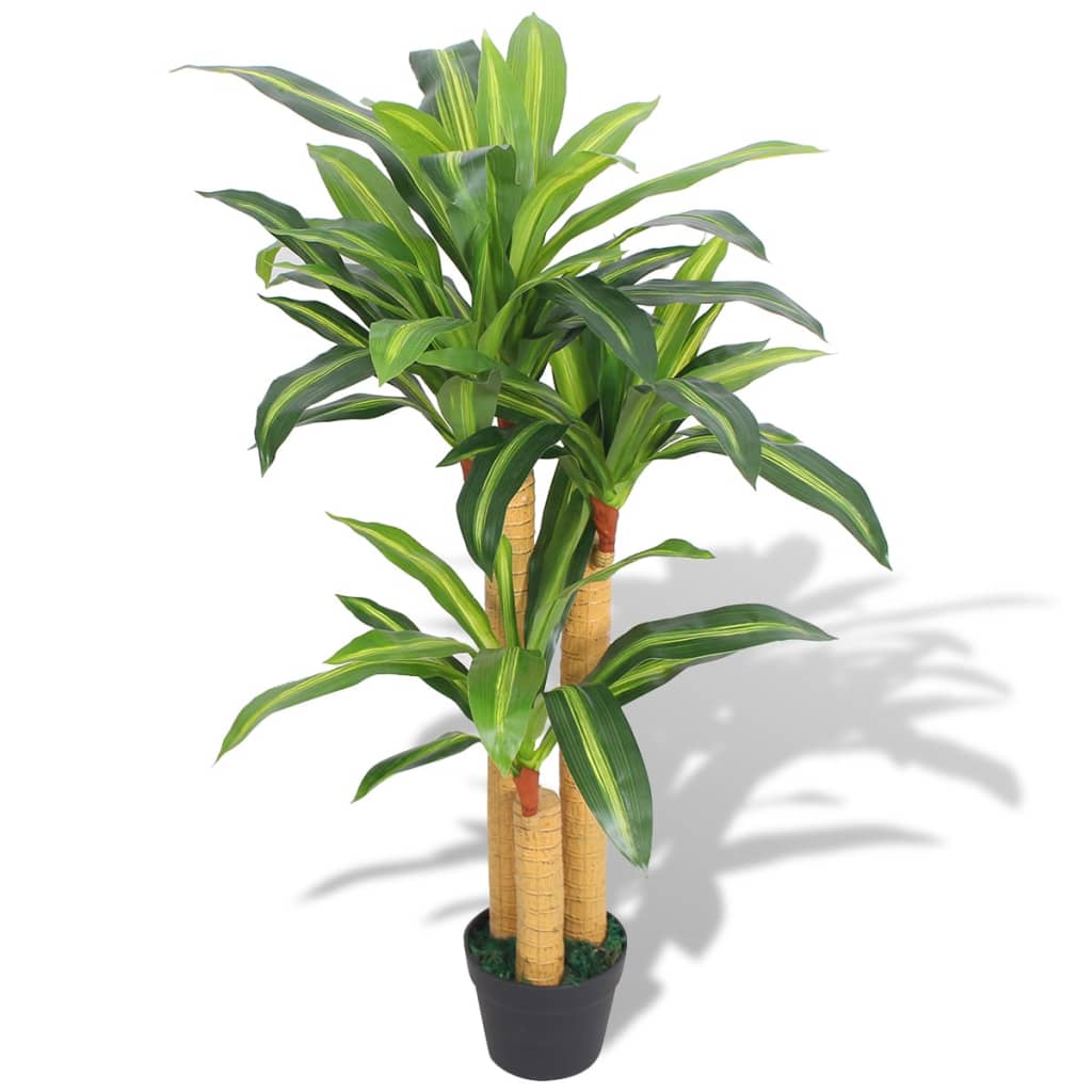 Vidaxl Art Dracena Plant con pentola di 100 cm verde