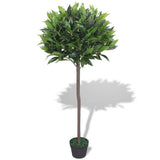 Vidaxl Art Laurier Tree Plants con maceta de 125 cm verde