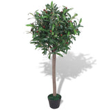 Vidaxl Art Laurier Tree Plants with Pot 120 cm Green