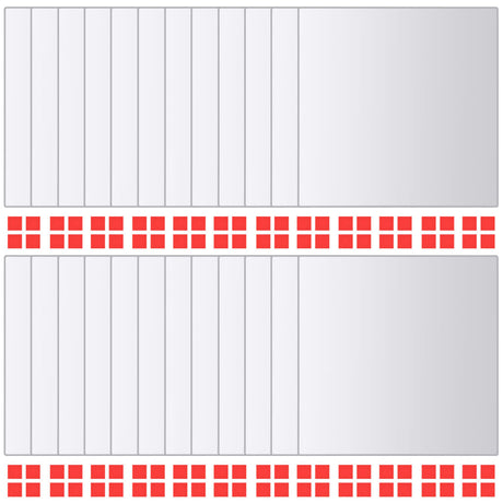 VIDAXL 24 ST Mirror Fliesen quadratische Glas
