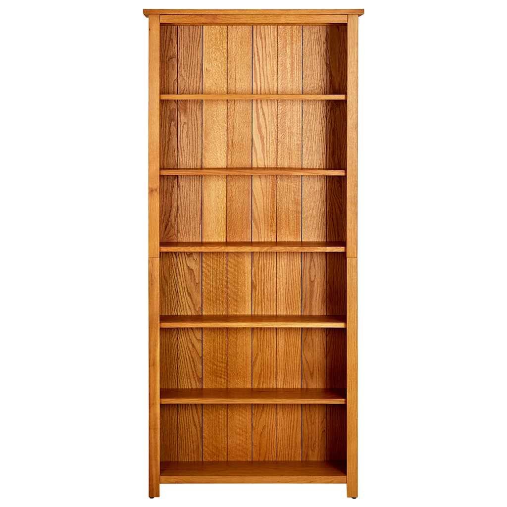 Vidaxl boekenkast met 6 schappen 80x22,5x180 cm massief eikenhout