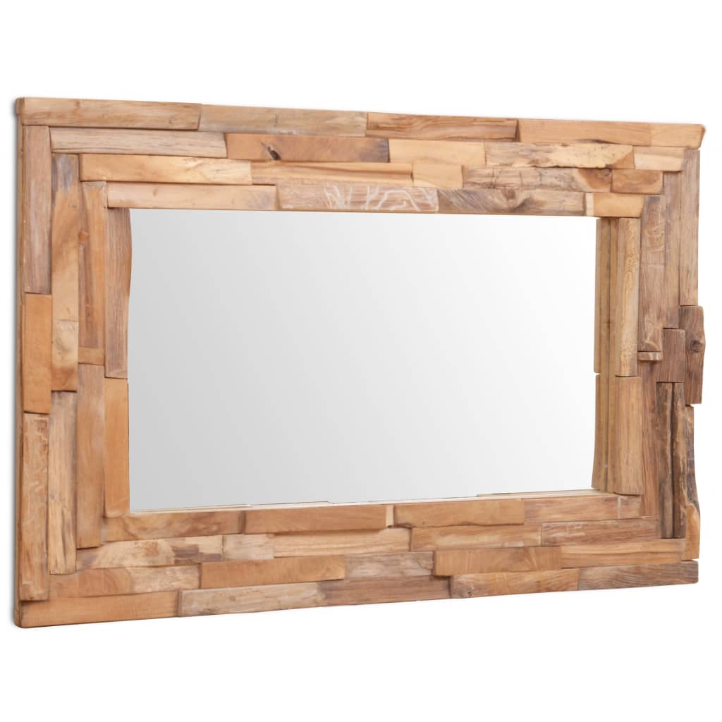 Vidaxl Decorative Mirror Rectangular 90x60 cm Bois de teck