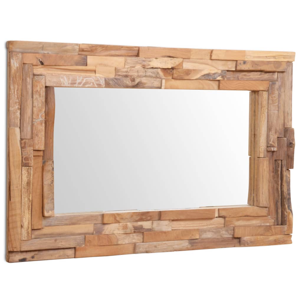 Vidaxl Decorative Mirror Rectangular 90x60 cm Bois de teck