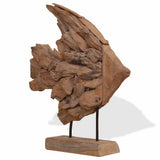Vidaxl vissenbeeld 40x12x57 cm teakhout