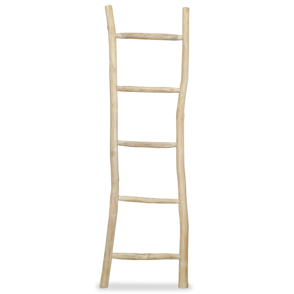 Vidaxl handdoekenladder met 5 sporten 45x150 cm teakhout