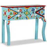 Vidaxl wandtafel handgeschilderd massief mangohout blauw