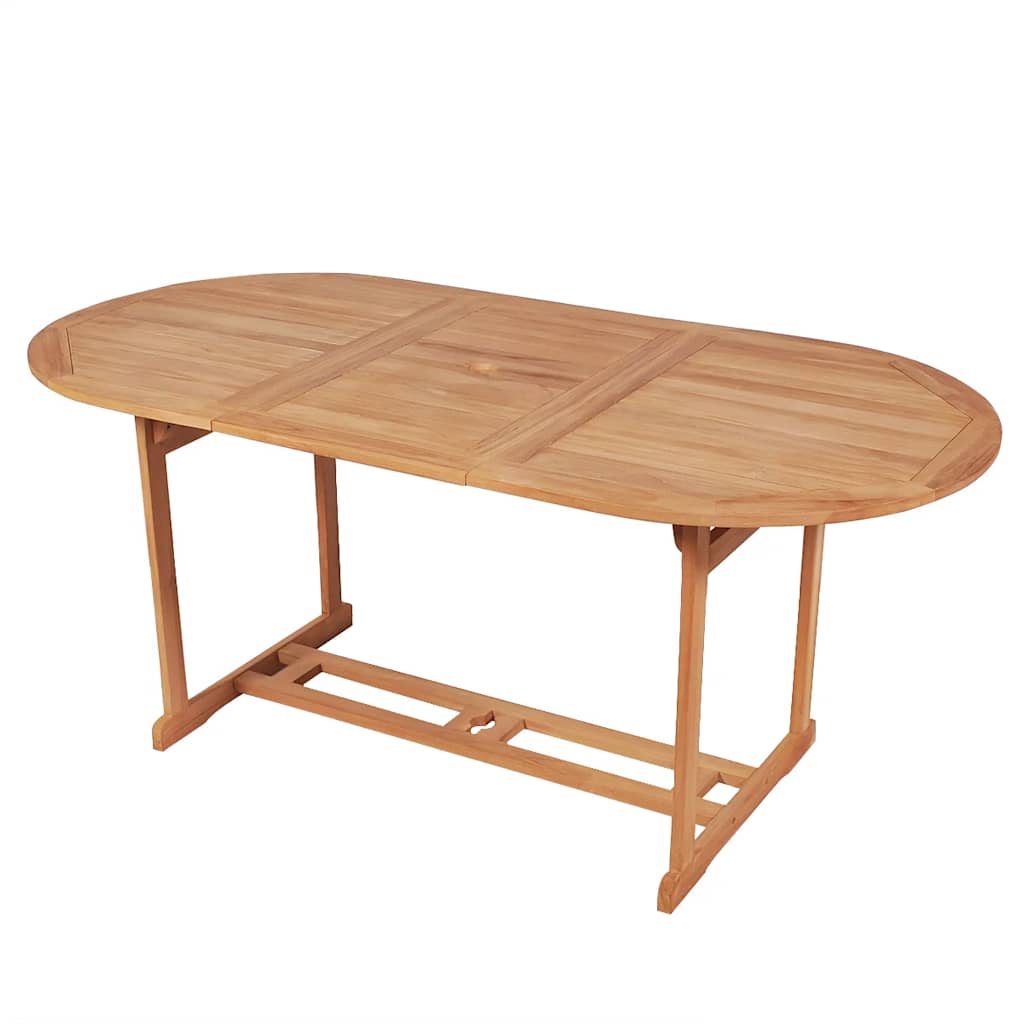 Vidaxl tuintafel 180x90x75 cm massief teakhout
