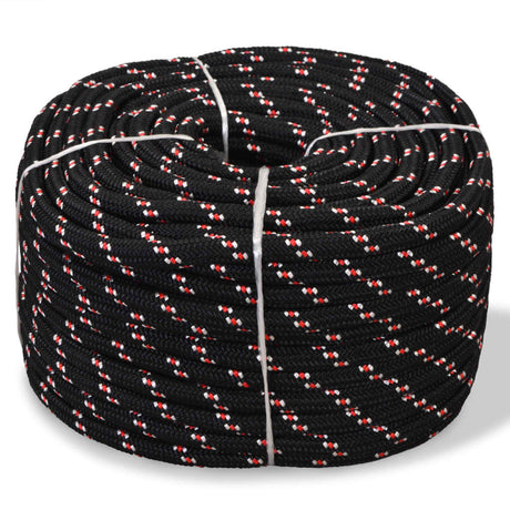 Vidaxl boot touw 12 mm 50 m polypropyleen zwart
