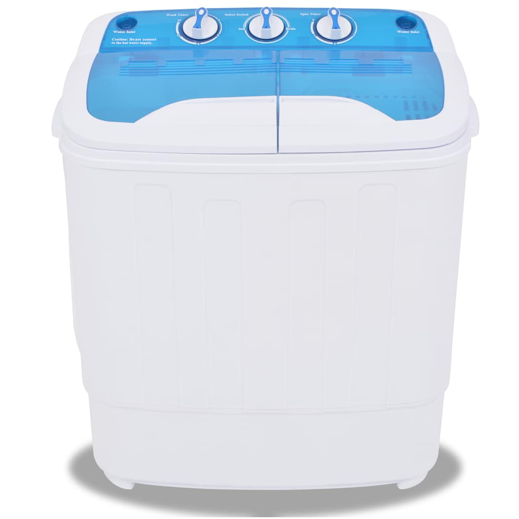 Vidaxl mini wasmachine met dubbele trommel 5,6 kg