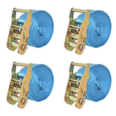Vidaxl spanbanden 2 ton 6mx38mm blauw 4 st