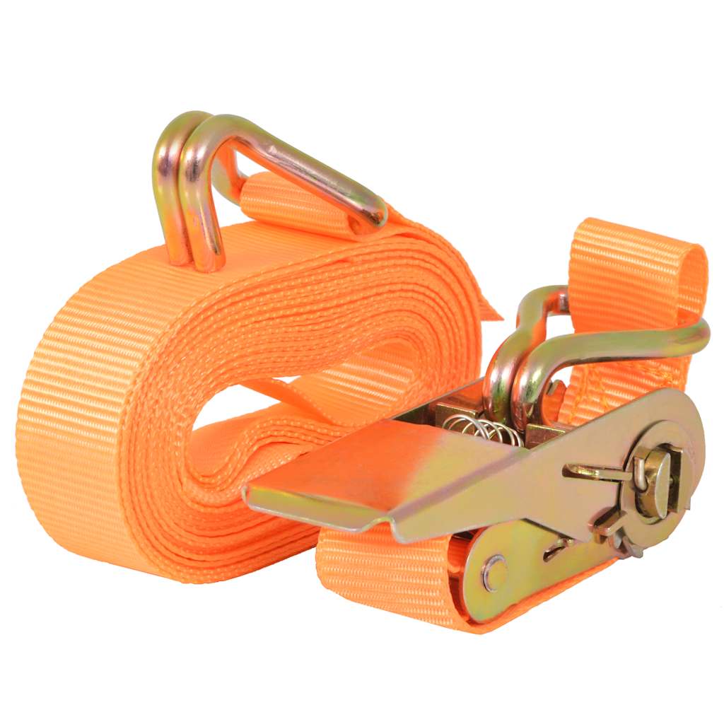 Vidaxl span dæk 0,4 ton 6mx25mm orange 4 stk