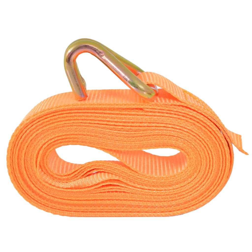 Vidaxl span dæk 0,4 ton 6mx25mm orange 4 stk