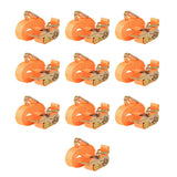 VIDAXL -Spannwaren Reifen 0,4 Tonnen 6mx25 mm Orange 10 PCs