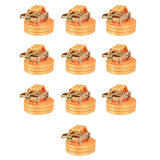 Vidaxl span Pneuen 1 Tonnen 6mx38mm orange 10 Pcs