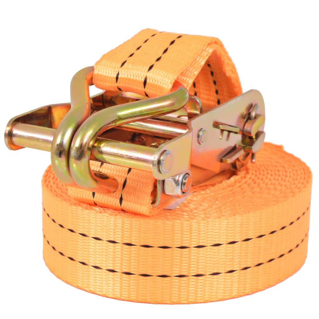 Vidaxl spanbanden 1 ton 6mx38mm oranje 10 st