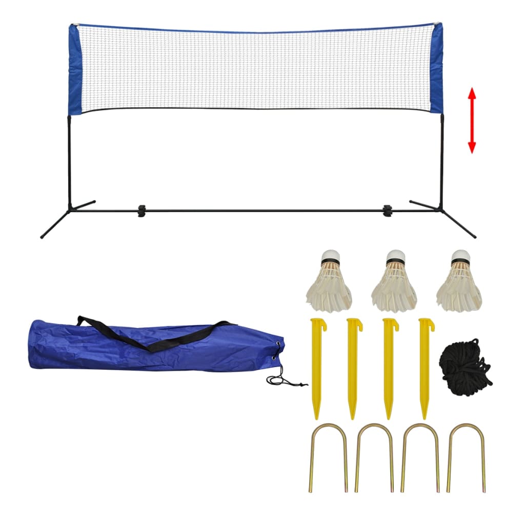 Vidaxl badminton nett med skyttelbusser 300x155 cm