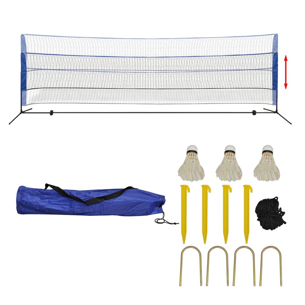 Vidaxl badminton nett med skyttelbusser 500x155 cm