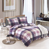 Vidaxl Duvet Overlay Set Window Print 155x220 80x80 cm lilla