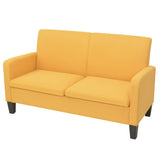 Vidaxl tweezitsbank 135x65x76 cm geel