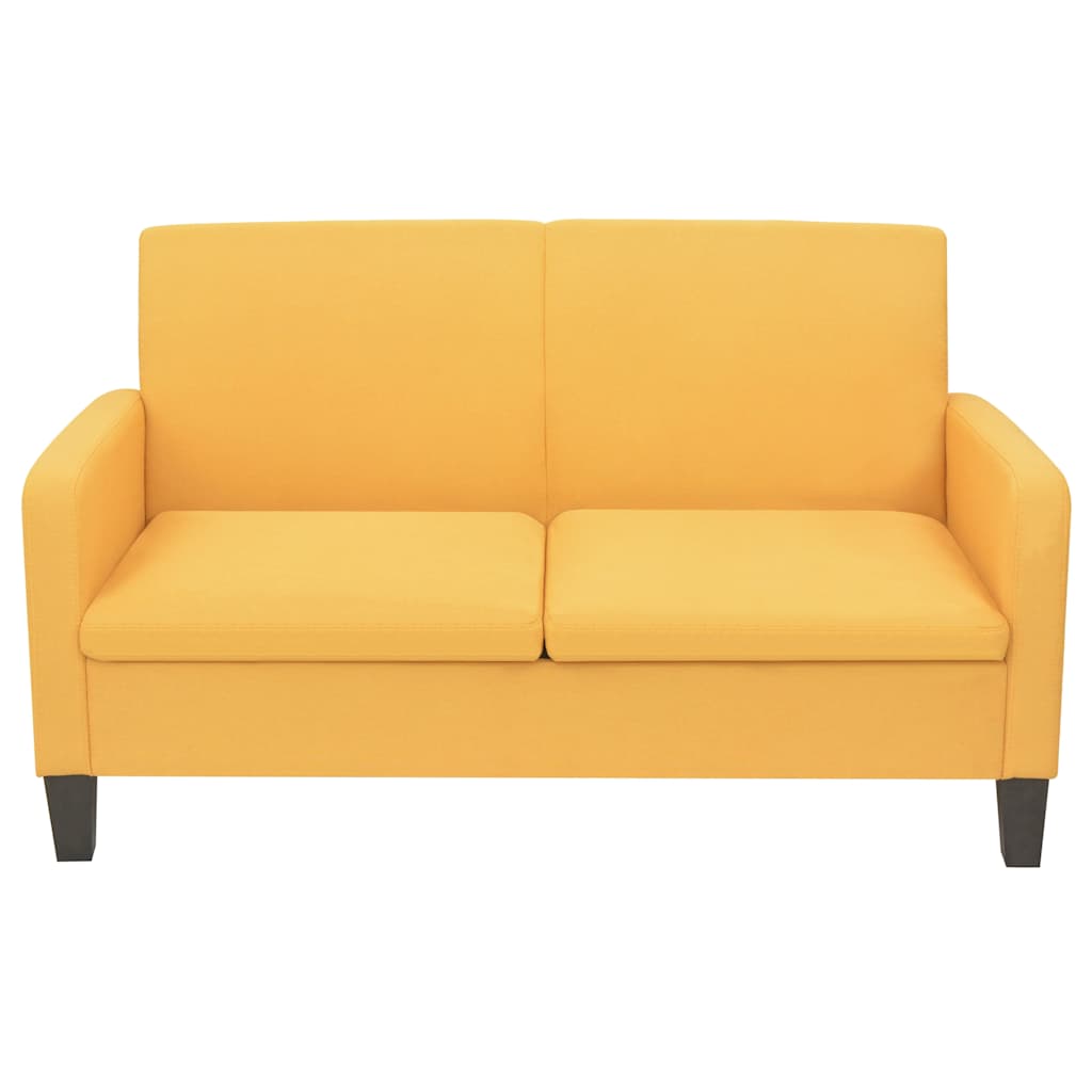 Vidaxl tweezitsbank 135x65x76 cm geel