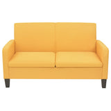 Vidaxl tweezitsbank 135x65x76 cm geel