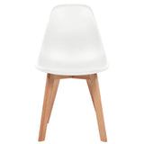 Vidaxl eetkamerstoelen 6 st kunststof wit