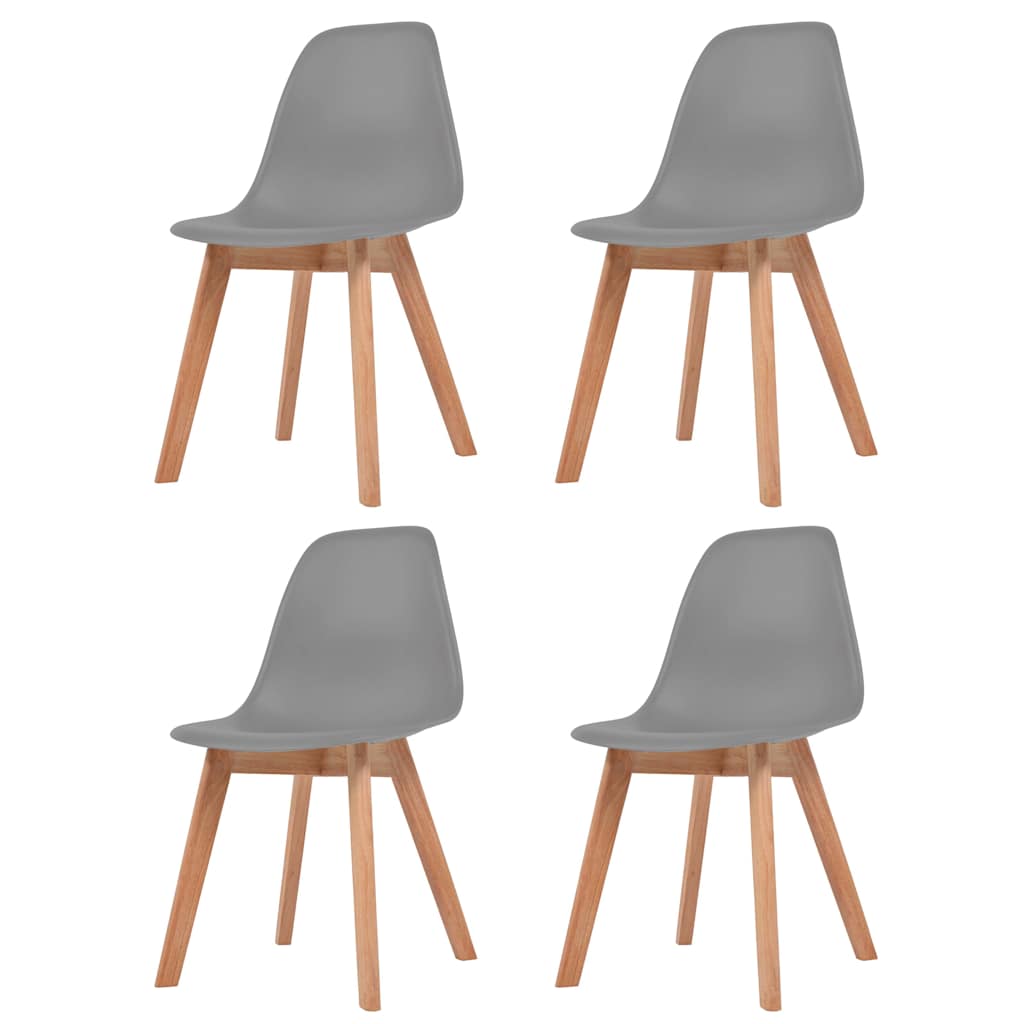 Vidaxl eetkamerstoelen 4 st kunststof grijs