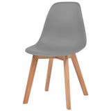 Vidaxl eetkamerstoelen 6 st kunststof grijs