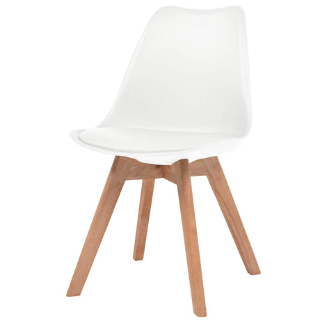 Vidaxl eetkamerstoelen 2 st kunststof wit