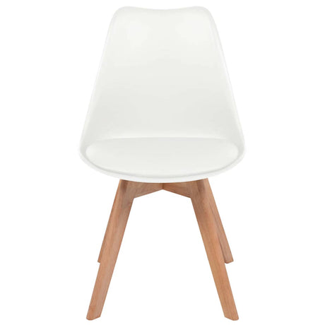 Vidaxl eetkamerstoelen 4 st kunststof wit
