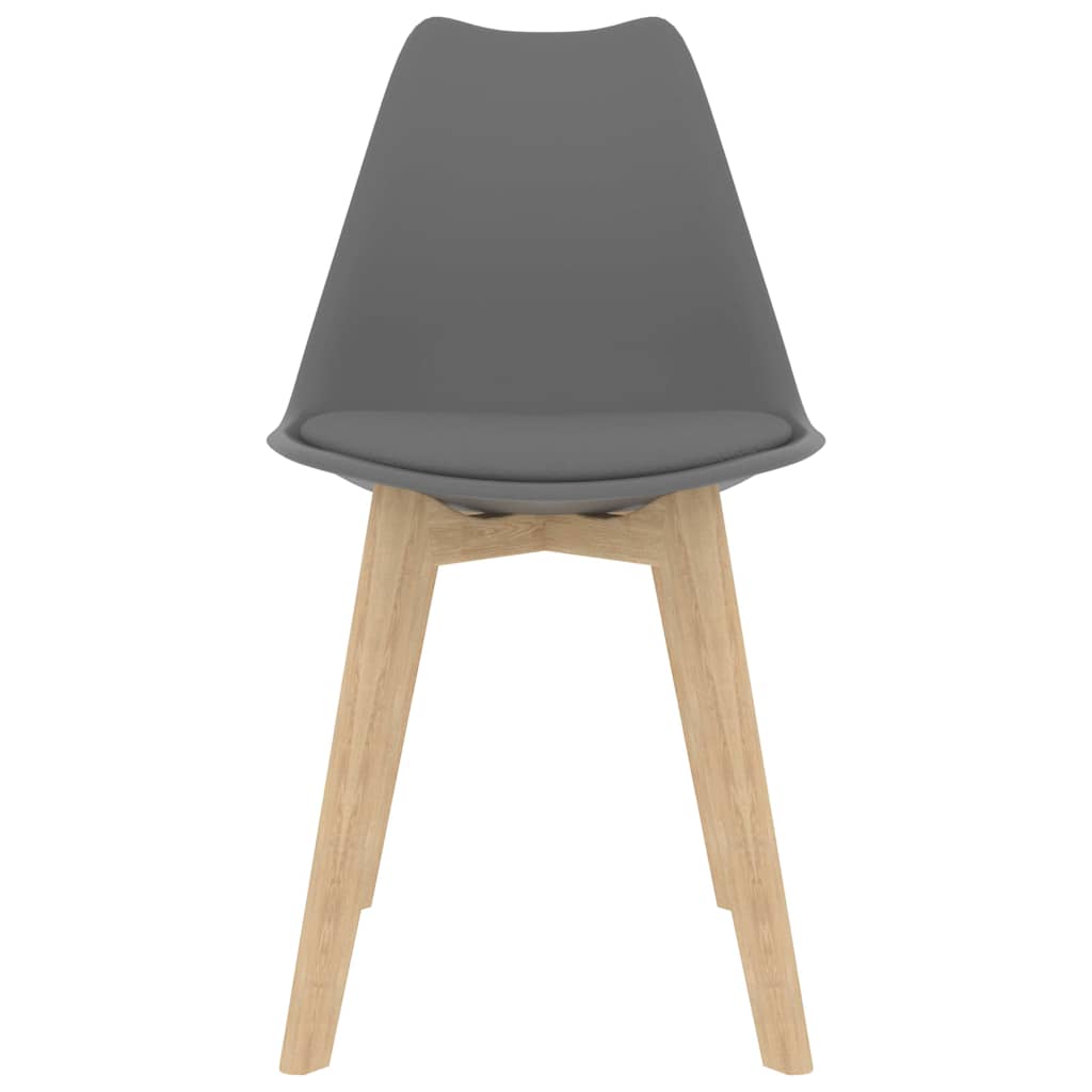 Vidaxl eetkamerstoelen 2 st kunststof grijs