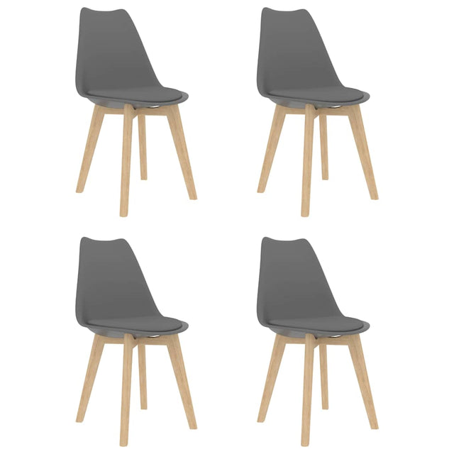 Vidaxl eetkamerstoelen 4 st kunststof grijs