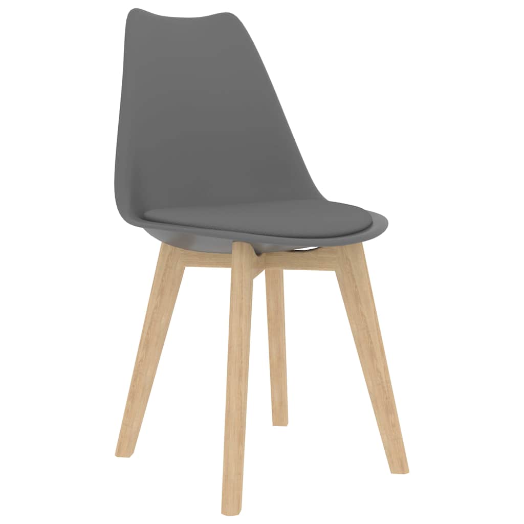 Vidaxl eetkamerstoelen 4 st kunststof grijs