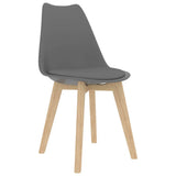 Vidaxl eetkamerstoelen 4 st kunststof grijs